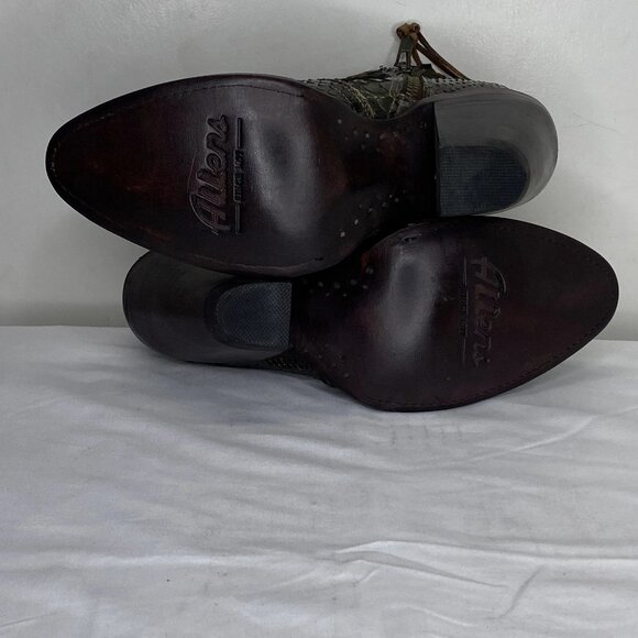 Allens Women’s Kyra Olive Exotic High Heel Ankle Boots – Size 6B – Almond Toe - Picture 4 of 11